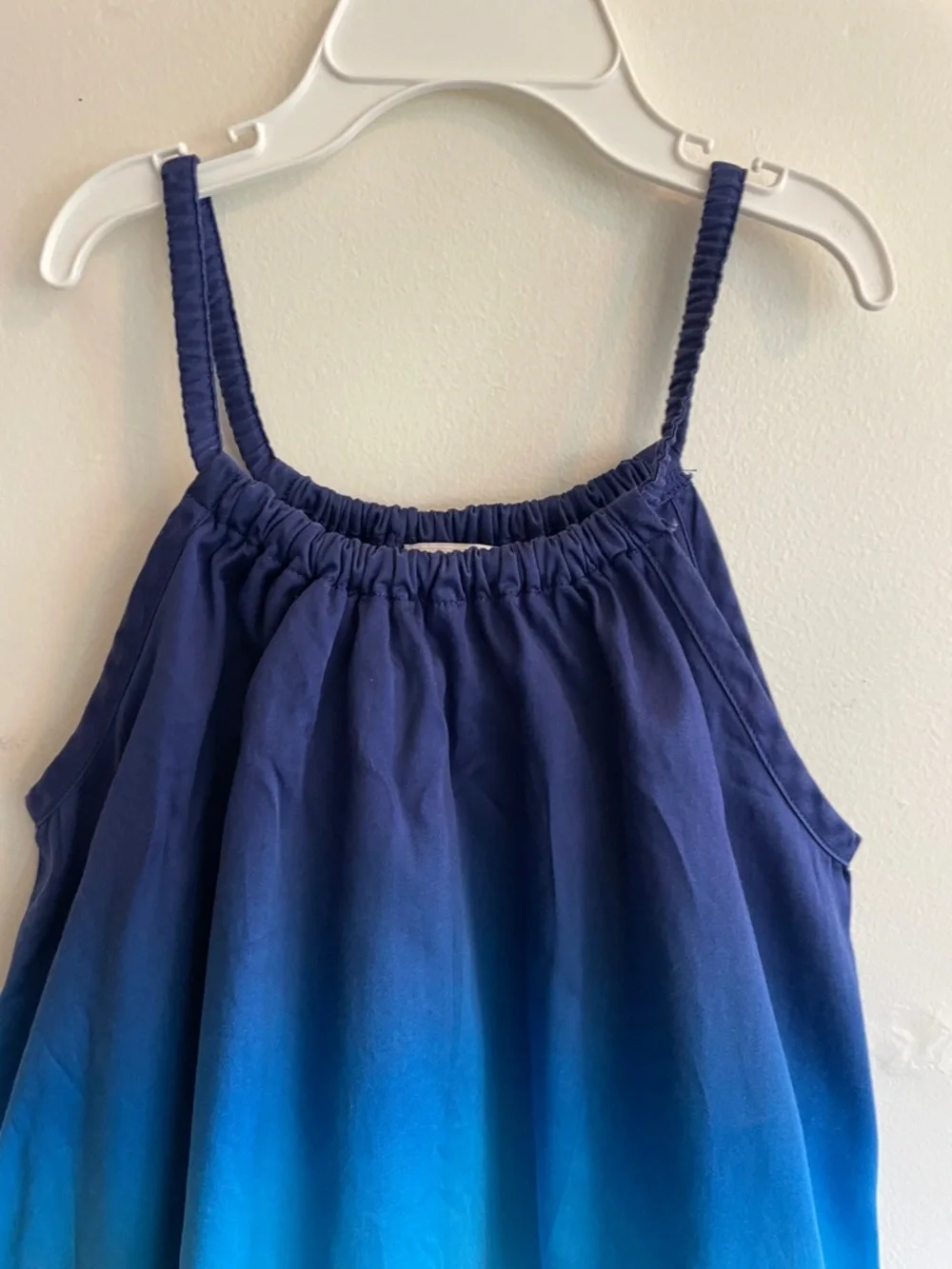 CASABLANCA Paris Girls Ombre Halter-Style Maxi Dress in Navy, Teal & Coral 9-10